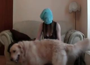 Nasty dog teasing the owner here